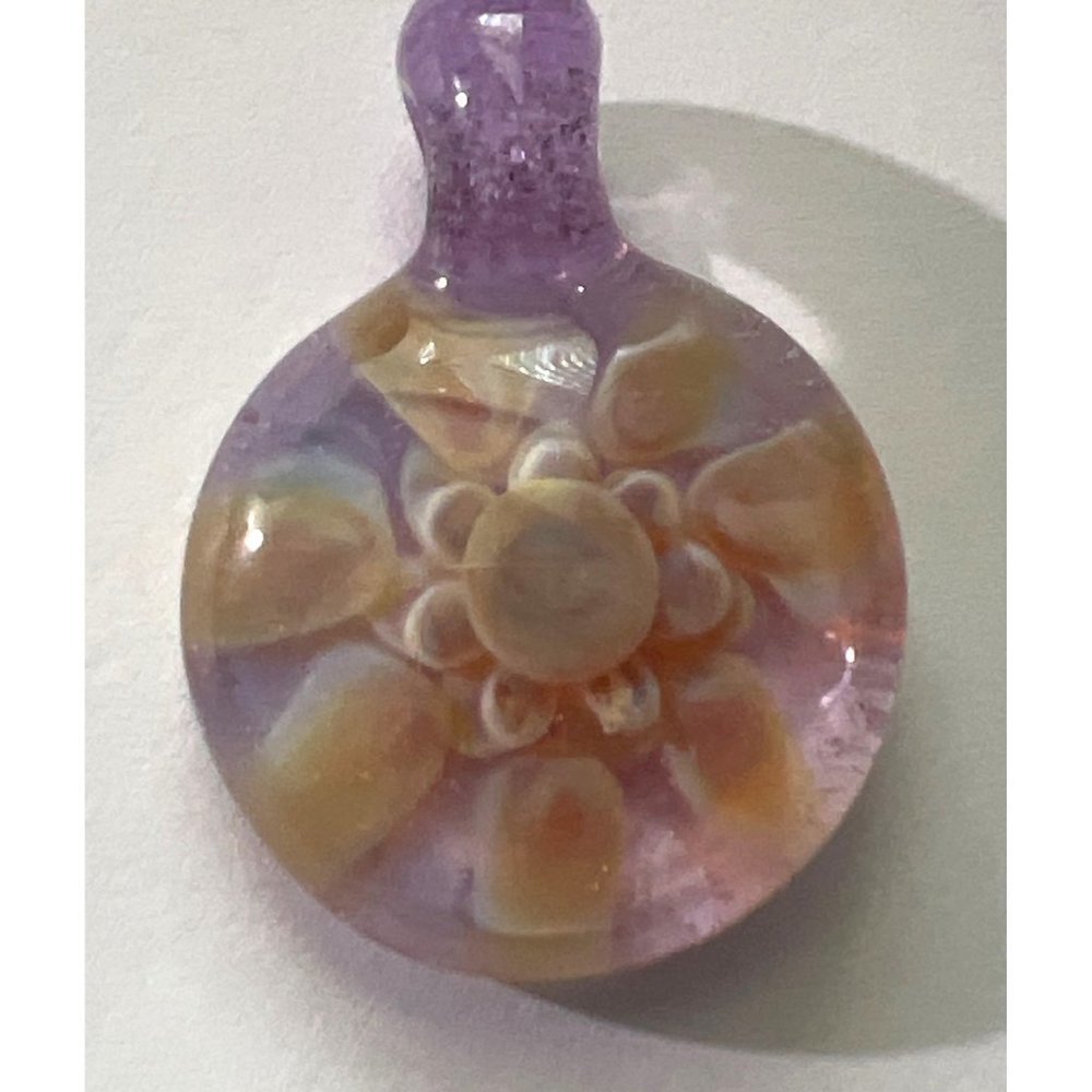 Lavender Dichroic Glass Pendant